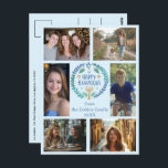 HAPPY HANUKKAH HandGezeichnet CUSTOM 6 FOTO Urlaub Postkarte<br><div class="desc">Hoffe, dass Ihnen dieses Ferien-Design gefällt. Klicken Sie auf "Personalisieren", um Ihre eigenen Fotos und Texte zu bearbeiten und auf der Vorder- und Rückseite hinzuzufügen. Karo in meinem Shop für weitere passende Artikel wie Aufkleber, Tasse, Handtücher, Packpapier und andere Urlaubsmuster. Danke für den Einkauf mit mir! Wenn Sie etwas Angewohntes...</div>