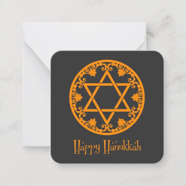 Happy Hanukkah | Hanukkah Festival Mitteilungskarte (Vorderseite)