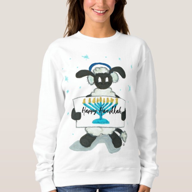 Happy Hanukkah Hensly Long-Sleeve T-Shirt-Shirt Sweatshirt (Vorderseite)