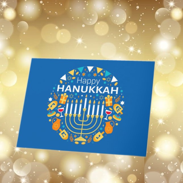 Happy Hanukkah Holiday Card Feiertagskarte (Von Creator hochgeladen)