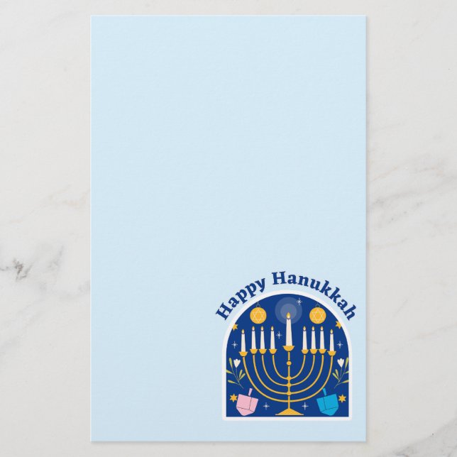 Happy Hanukkah Holiday Festival Briefpapier (Vorderseite)