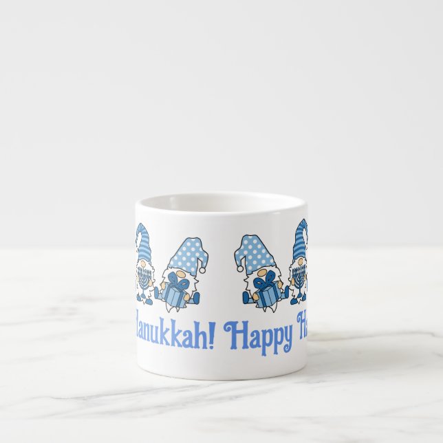 Happy Hanukkah Holiday Gnome Espressotasse (Vorderseite)
