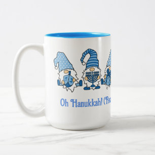 Happy Hanukkah Holiday Gnome Zweifarbige Tasse