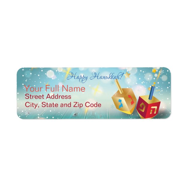Happy Hanukkah Holiday Gold Hanukkah Menorah (Vorne)