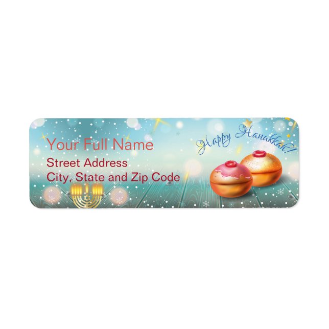 Happy Hanukkah Holiday Gold Hanukkah Menorah (Vorne)