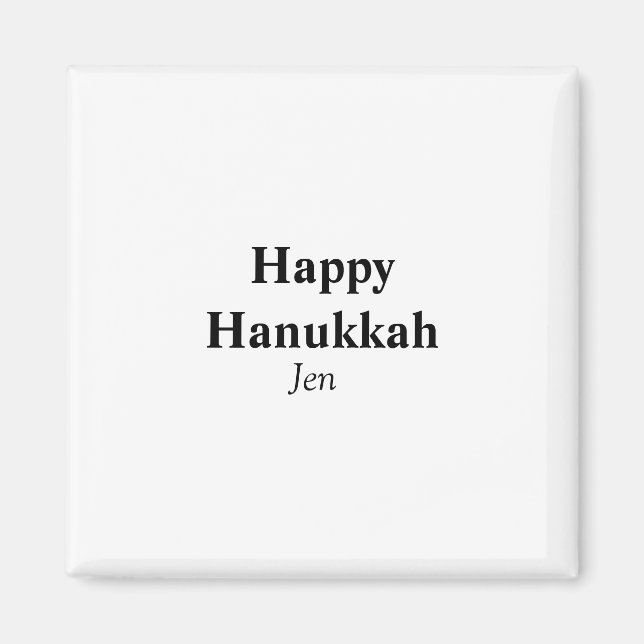 Happy Hanukkah Ihr Name Text editierbar Magnet (Vorne)