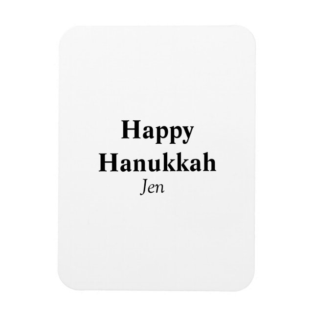 Happy Hanukkah Ihr Name Text editierbar Magnet (Vertikal)