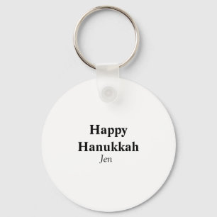 Happy Hanukkah Ihr Name Text editierbar Schlüsselanhänger