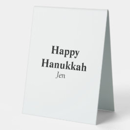 Happy Hanukkah Ihr Name Text editierbar Tischaufsteller