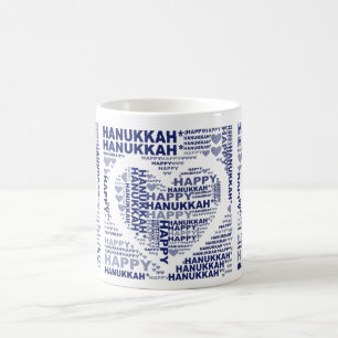 Happy Hanukkah Jewish Holiday Blue Coffee Tee Tass Kaffeetasse