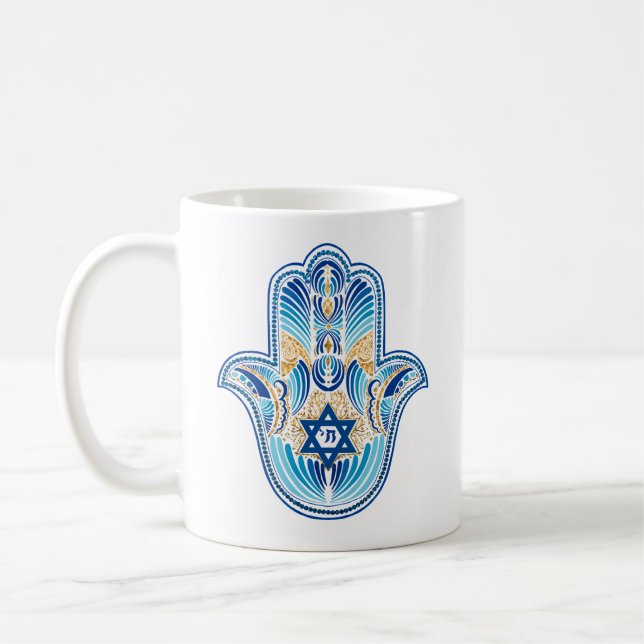 Happy Hanukkah Kaffeetasse (Links)
