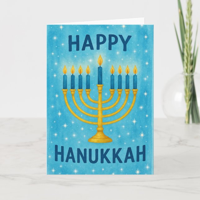 Happy Hanukkah Karte (Vorderseite)
