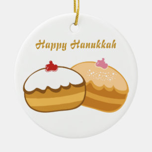 Happy Hanukkah Keramik Ornament
