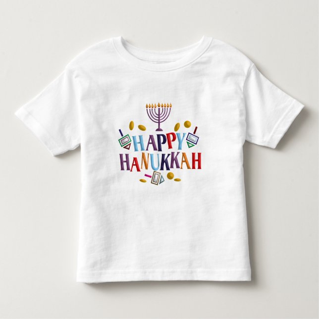 Happy Hanukkah Kleinkind T-shirt (Vorderseite)