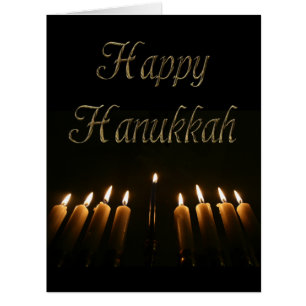 Happy Hanukkah Lamp Menorah Lights Kerzen