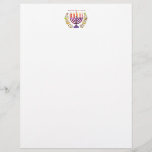Happy Hanukkah Letterhead Briefbogen