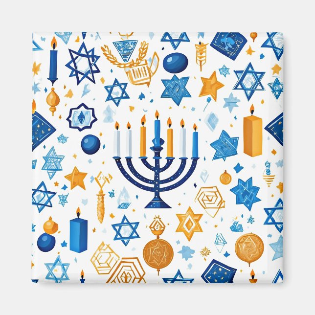 Happy Hanukkah Magnet (Vorne)