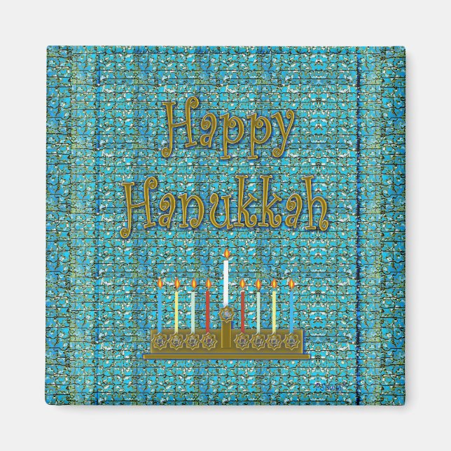 Happy Hanukkah Magnet (Vorne)