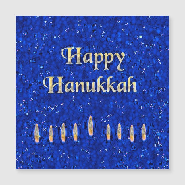 Happy Hanukkah Magnetkarte (Vorderseite)