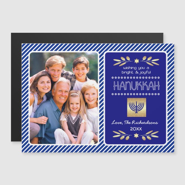 Happy Hanukkah. Magnetkarten für kundenspezifische Magnetkarte (Vorne/Hinten)