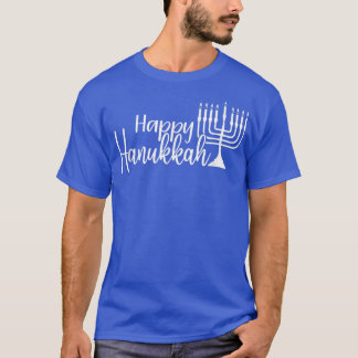 Happy Hanukkah, Männer Frauen Kinder, Menorah, Jüd T-Shirt