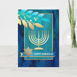 Happy Hanukkah. Maßgeschneiderte Grußkarten Feiertagskarte