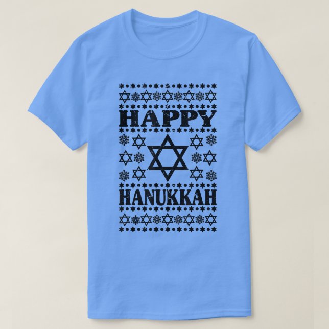 Happy Hanukkah Men Women Kids Stars Of David, Jewi T-Shirt (Design vorne)