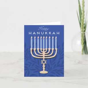 Happy Hanukkah Menorah Feiertagskarte