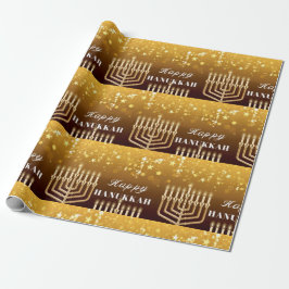 Happy Hanukkah Menorah Geschenkpapier