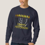 Happy Hanukkah Menorah Gray Sweatshirt<br><div class="desc">Happy Hanukkah Menorah Gray</div>