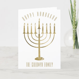 Happy Hanukkah Menorah Inside Foto Ferienkarte Feiertagskarte