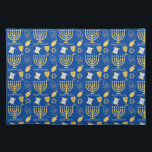 Happy Hanukkah Menorah Jüdisches Urlaubsmuster Stofftischset<br><div class="desc">Happy Hanukkah Menorah Jüdisches Holiday Pattern Tischset.</div>