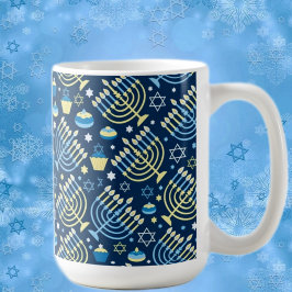 Happy Hanukkah Menorah Kaffeetasse