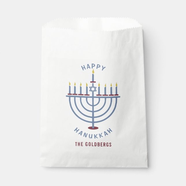Happy Hanukkah Menorah Party Custom Geschenktütchen (Vorderseite)