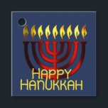 Happy Hanukkah Menorah Red Geschenkanhänger<br><div class="desc">Happy Hanukkah Menorah Red</div>
