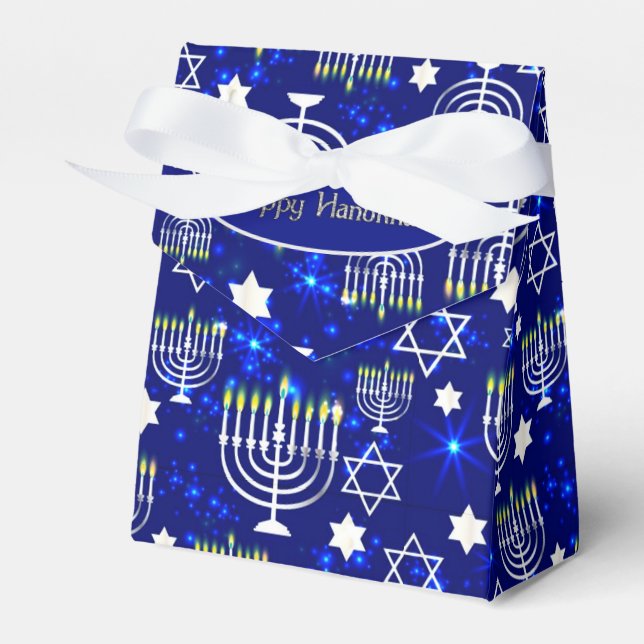 Happy Hanukkah Menorah Tent Geschenkschachtel (Vorderseite)