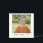 Happy Hanukkah Minimalistische Schreibmaschine Fot Feiertagskarte<br><div class="desc">Happy Hanukkah | Foto-Weihnachtskarte für Minimalistische Schreibmaschine</div>
