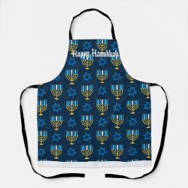 Happy Hanukkah mit bearbeitbarem Text Schürze