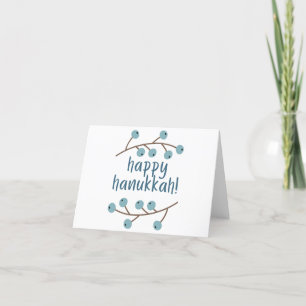 Happy Hanukkah mit Berries Grußkarte Dankeskarte