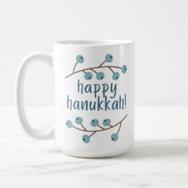 Happy Hanukkah mit Berry Branches Kaffeetasse