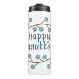 Happy Hanukkah mit Berry Branches Thermosbecher