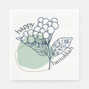 Happy Hanukkah (mit Gezeichnet Berries) Serviette
