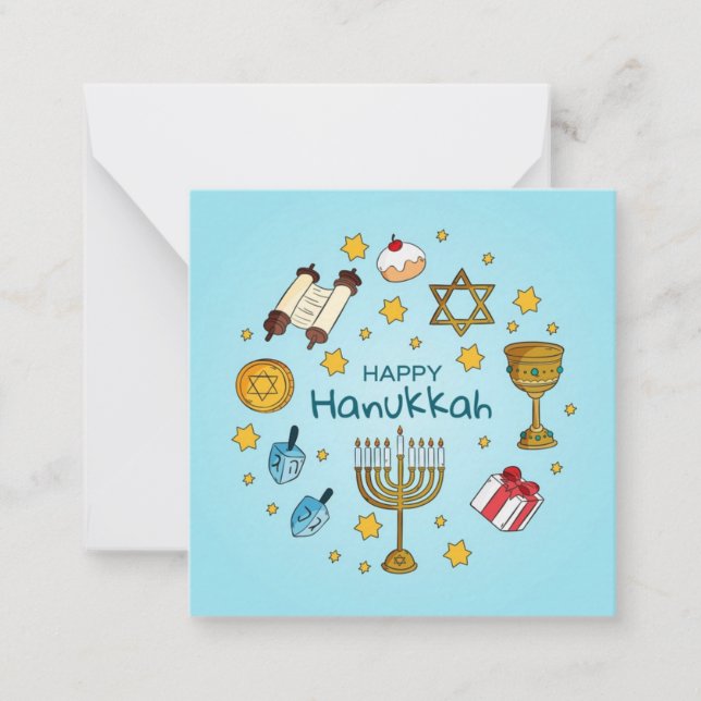 Happy Hanukkah Mitteilungskarte (Vorderseite)