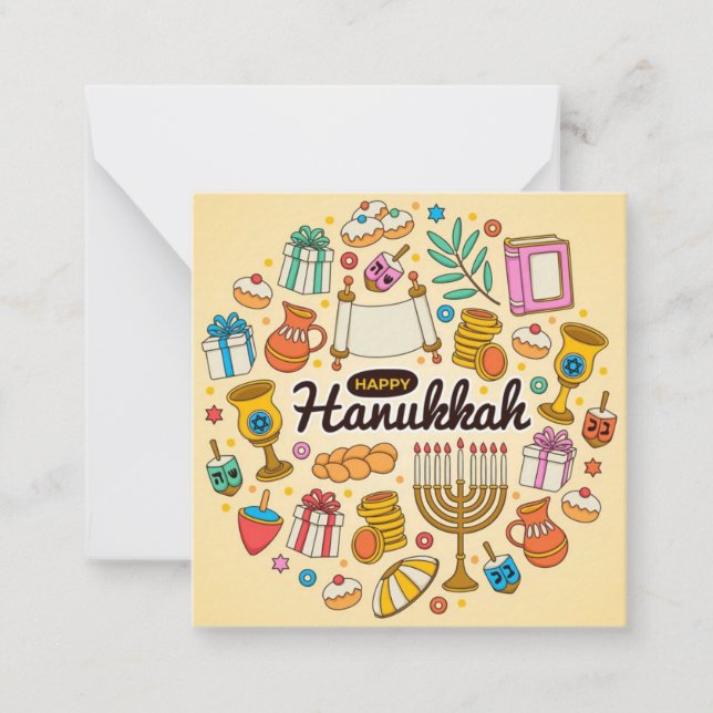 Happy Hanukkah Mitteilungskarte (Vorderseite)