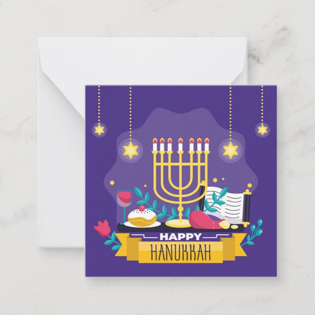 Happy Hanukkah Mitteilungskarte (Vorderseite)