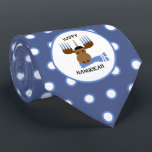 Happy Hanukkah Moose Funny Holiday Neck Tie Krawatte<br><div class="desc">Funny and festive,  this Hanukkah tie will be the talk of the party,  school or office.</div>