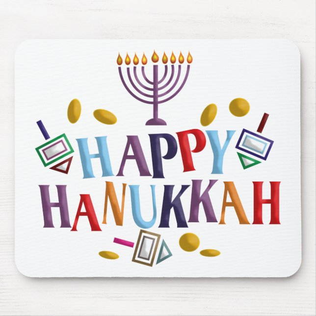 Happy Hanukkah Mousepad (Vorne)