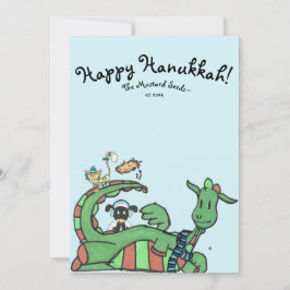 Happy Hanukkah Mustard Seeds TM Holiday Card Feiertagskarte