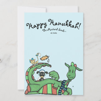 Happy Hanukkah Mustard Seeds TM Holiday Card Feiertagskarte