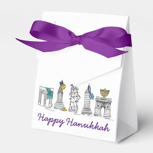 Happy Hanukkah NYC New York City Chanukah Holiday Geschenkschachtel (Vorderseite)